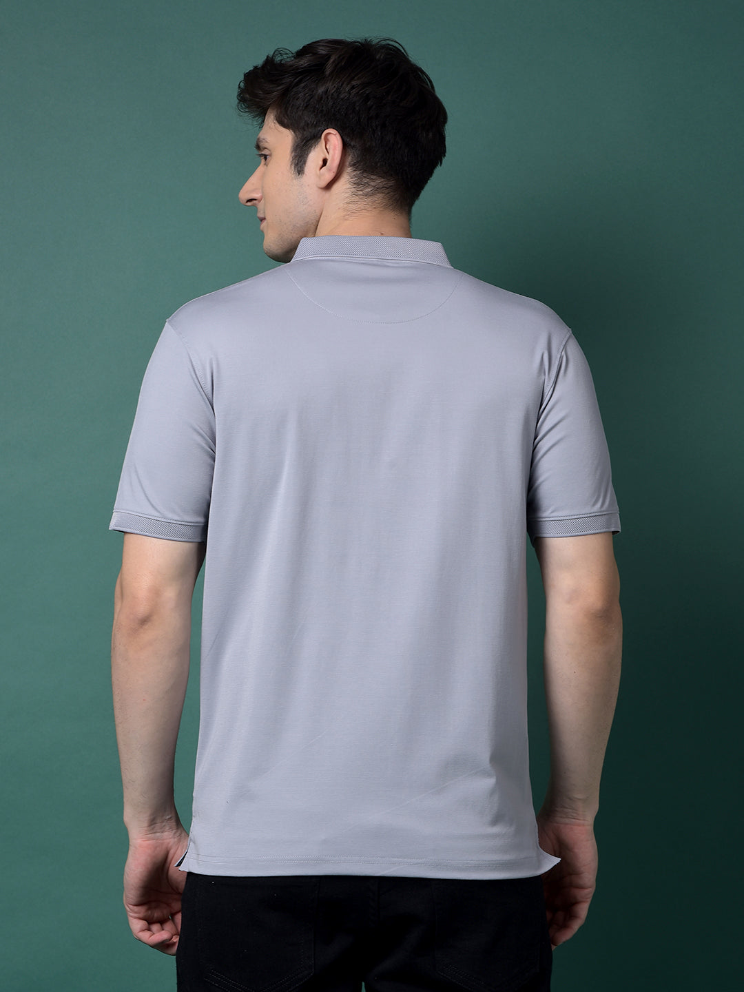 Purple Polo Neck T-Shirt-Men T-Shirts-Crimsoune Club