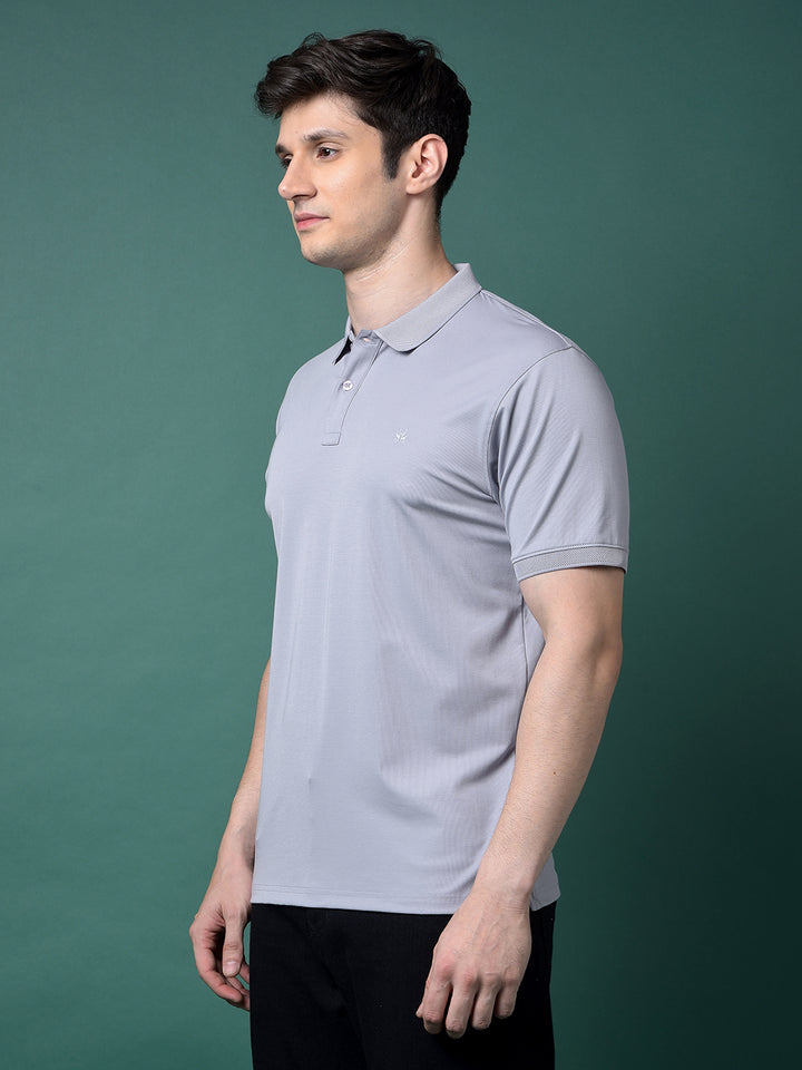Purple Polo Neck T-Shirt-Men T-Shirts-Crimsoune Club