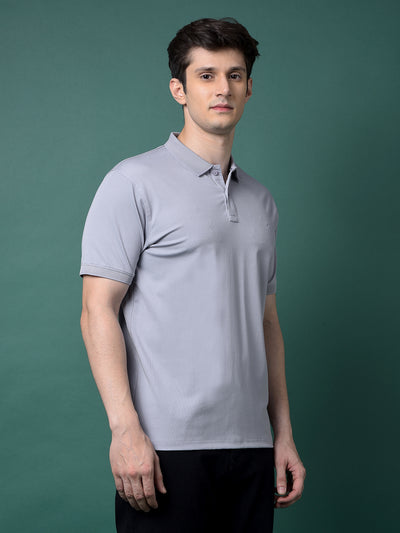 Purple Polo Neck T-Shirt-Men T-Shirts-Crimsoune Club