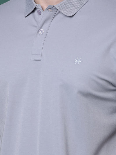 Purple Polo Neck T-Shirt-Men T-Shirts-Crimsoune Club