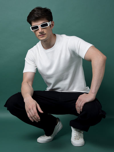 White Printed T-Shirt-Men T-Shirts-Crimsoune Club