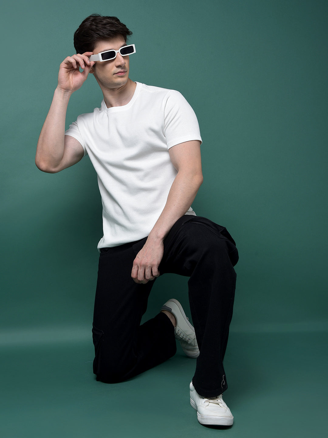 White Printed T-Shirt-Men T-Shirts-Crimsoune Club