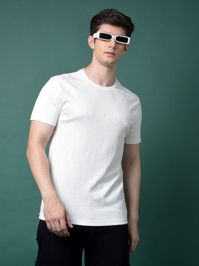 White Printed T-Shirt-Men T-Shirts-Crimsoune Club