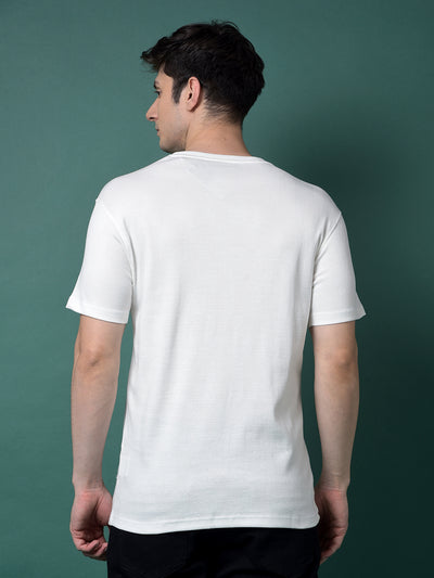White Printed T-Shirt-Men T-Shirts-Crimsoune Club