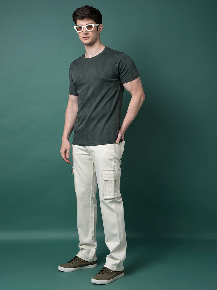 Green Printed T-Shirt-Men T-Shirts-Crimsoune Club