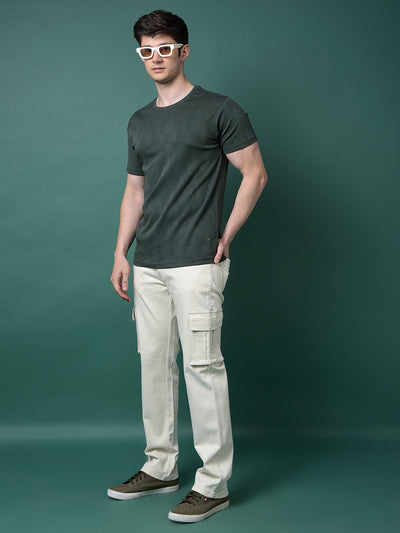 Green Printed T-Shirt-Men T-Shirts-Crimsoune Club