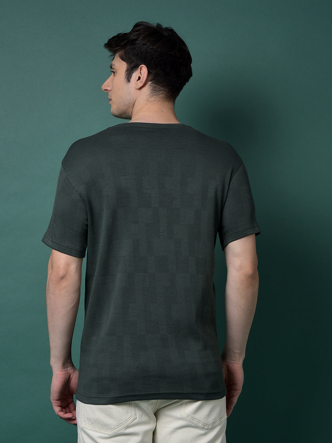 Green Printed T-Shirt-Men T-Shirts-Crimsoune Club