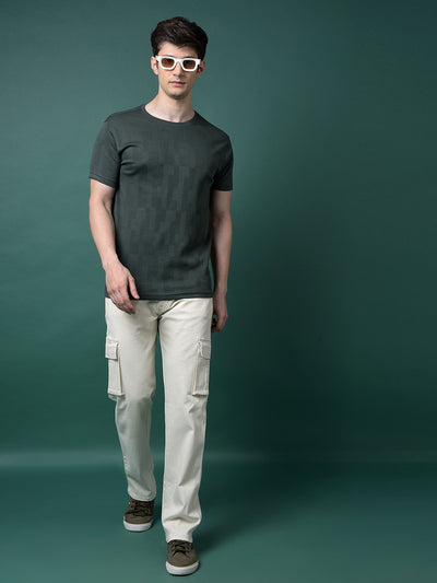 Green Printed T-Shirt-Men T-Shirts-Crimsoune Club