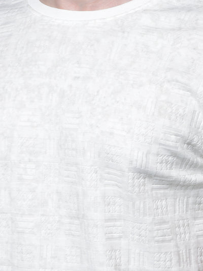 Grey Jacquard T-Shirt-Men T-Shirts-Crimsoune Club