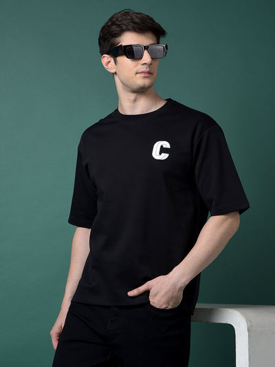 Black Oversize T-Shirt-Men T-Shirts-Crimsoune Club