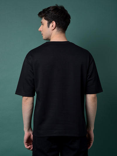 Black Oversize T-Shirt-Men T-Shirts-Crimsoune Club