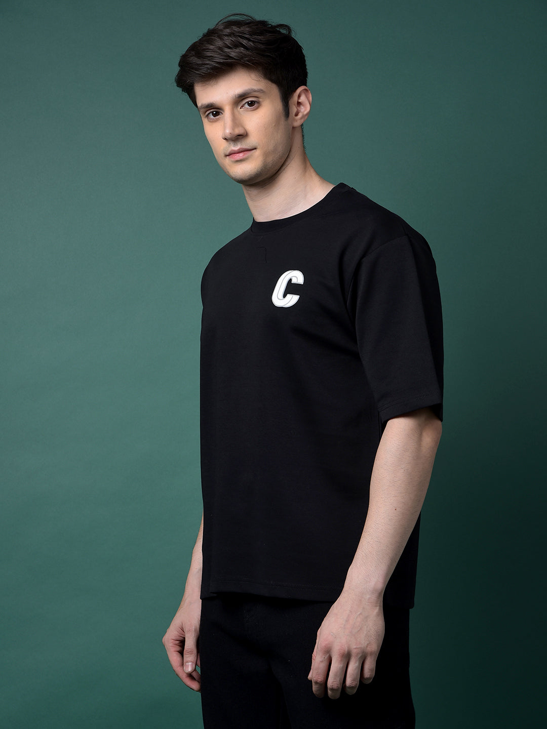 Black Oversize T-Shirt-Men T-Shirts-Crimsoune Club