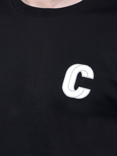 Black Oversize T-Shirt-Men T-Shirts-Crimsoune Club