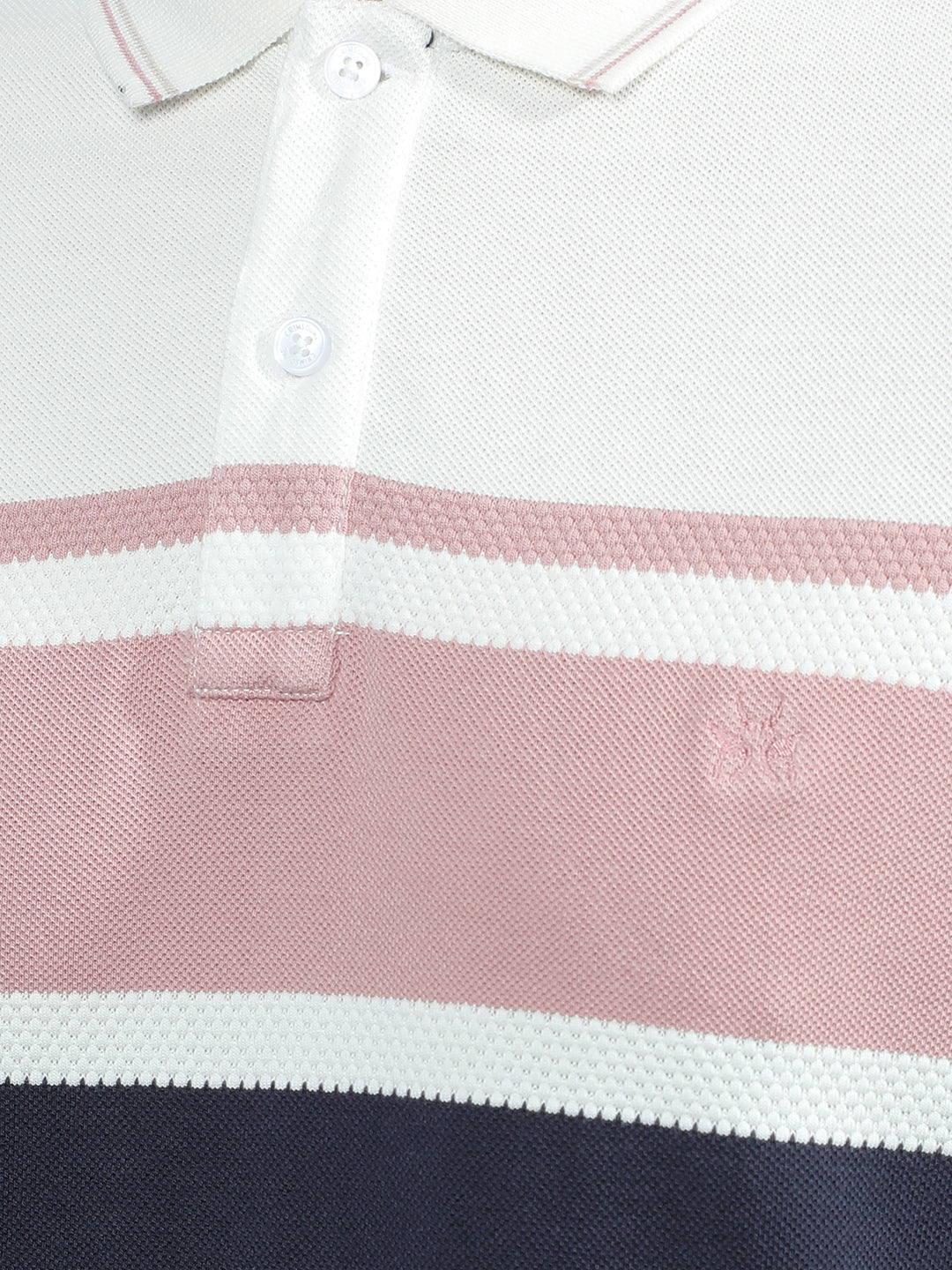 Multi-Color Horizontal Stripes 100% Cotton Polo-Neck T-Shirt-Men T-Shirts-Crimsoune Club