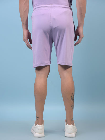Men's Purple 100% Cotton Shorts-Men Shorts-Crimsoune Club