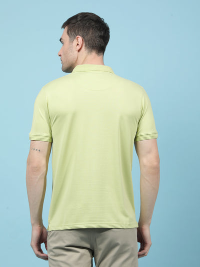 Green Polo-Neck T-Shirt-Men T-Shirts-Crimsoune Club