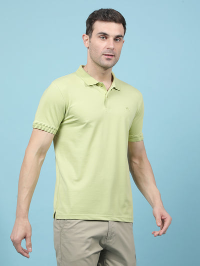 Green Polo-Neck T-Shirt-Men T-Shirts-Crimsoune Club