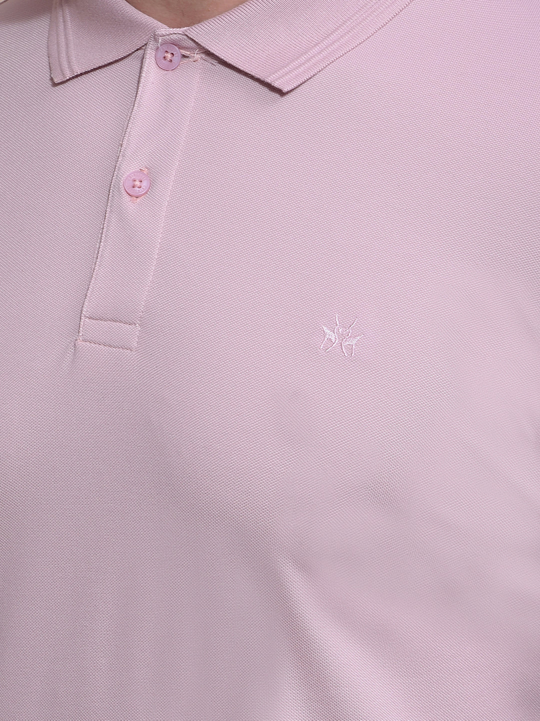 Pink Polo Neck T-Shirt-Men T-Shirts-Crimsoune Club