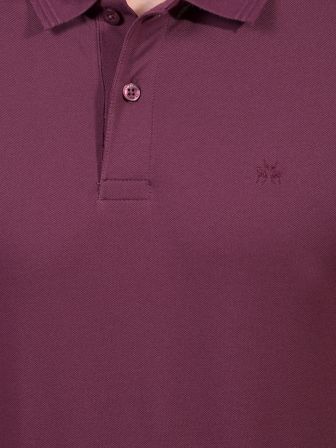 Wine Polo Neck T-Shirt-Men T-Shirts-Crimsoune Club
