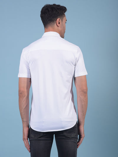 White Knitted Shirt-Men Shirts-Crimsoune Club