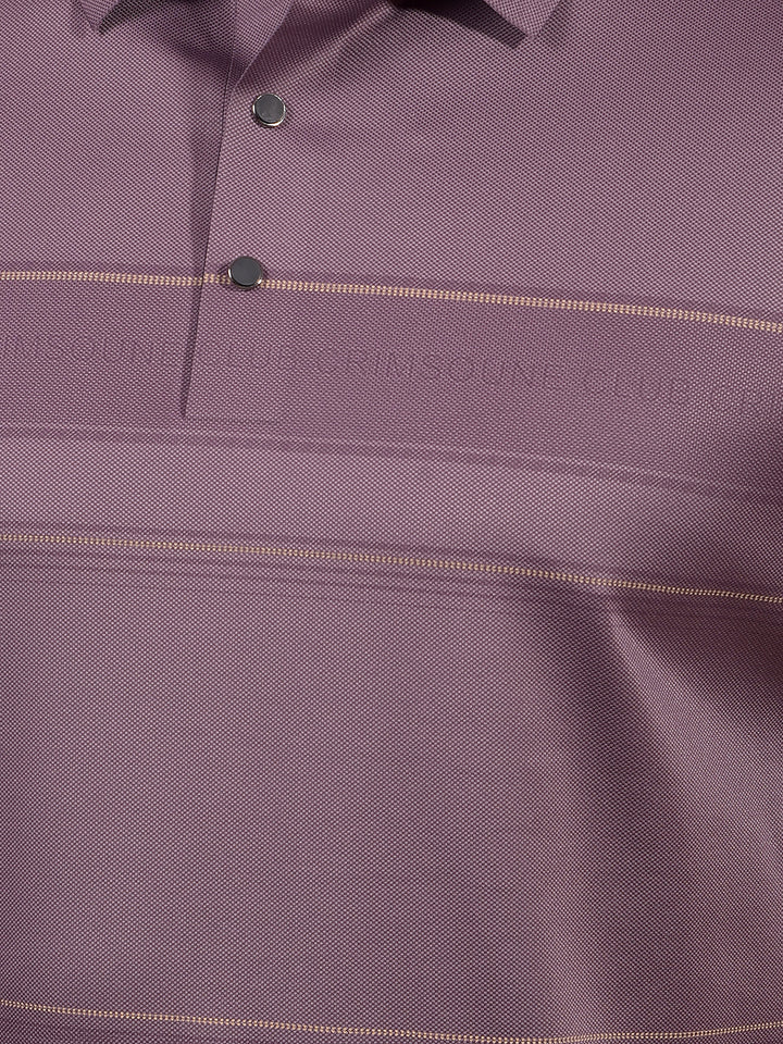 Purple Printed Polo Neck T-Shirt-Men T-Shirts-Crimsoune Club