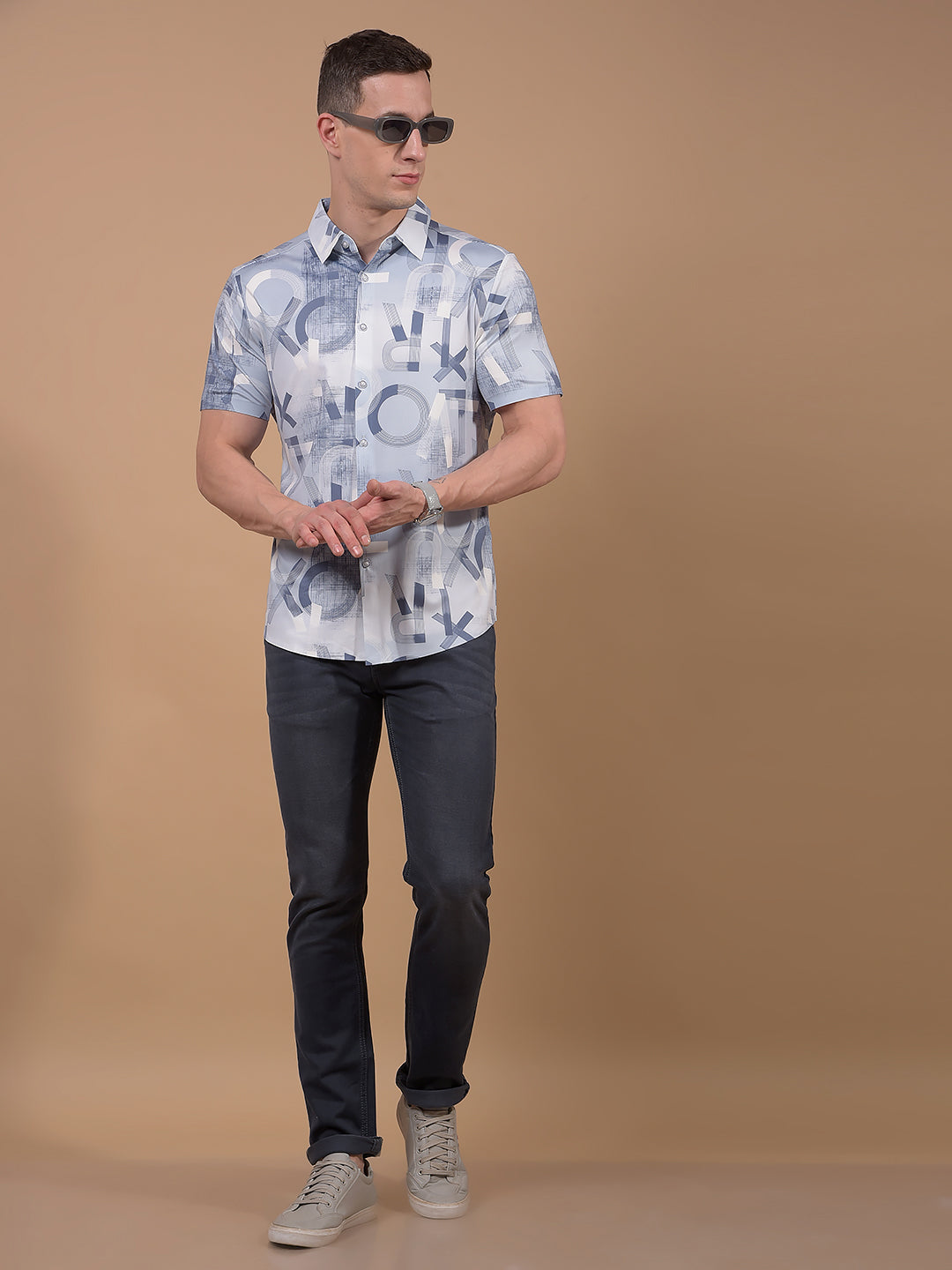 Purple Typographic Print Shirt-Men Shirts-Crimsoune Club