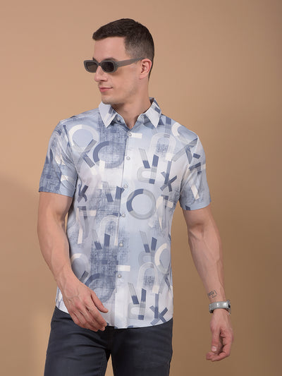 Purple Typographic Print Shirt-Men Shirts-Crimsoune Club