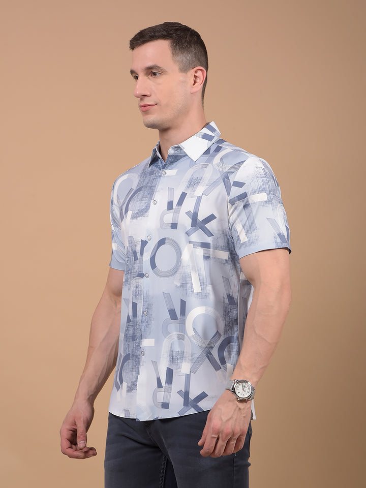 Purple Typographic Print Shirt-Men Shirts-Crimsoune Club
