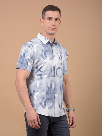Purple Typographic Print Shirt-Men Shirts-Crimsoune Club