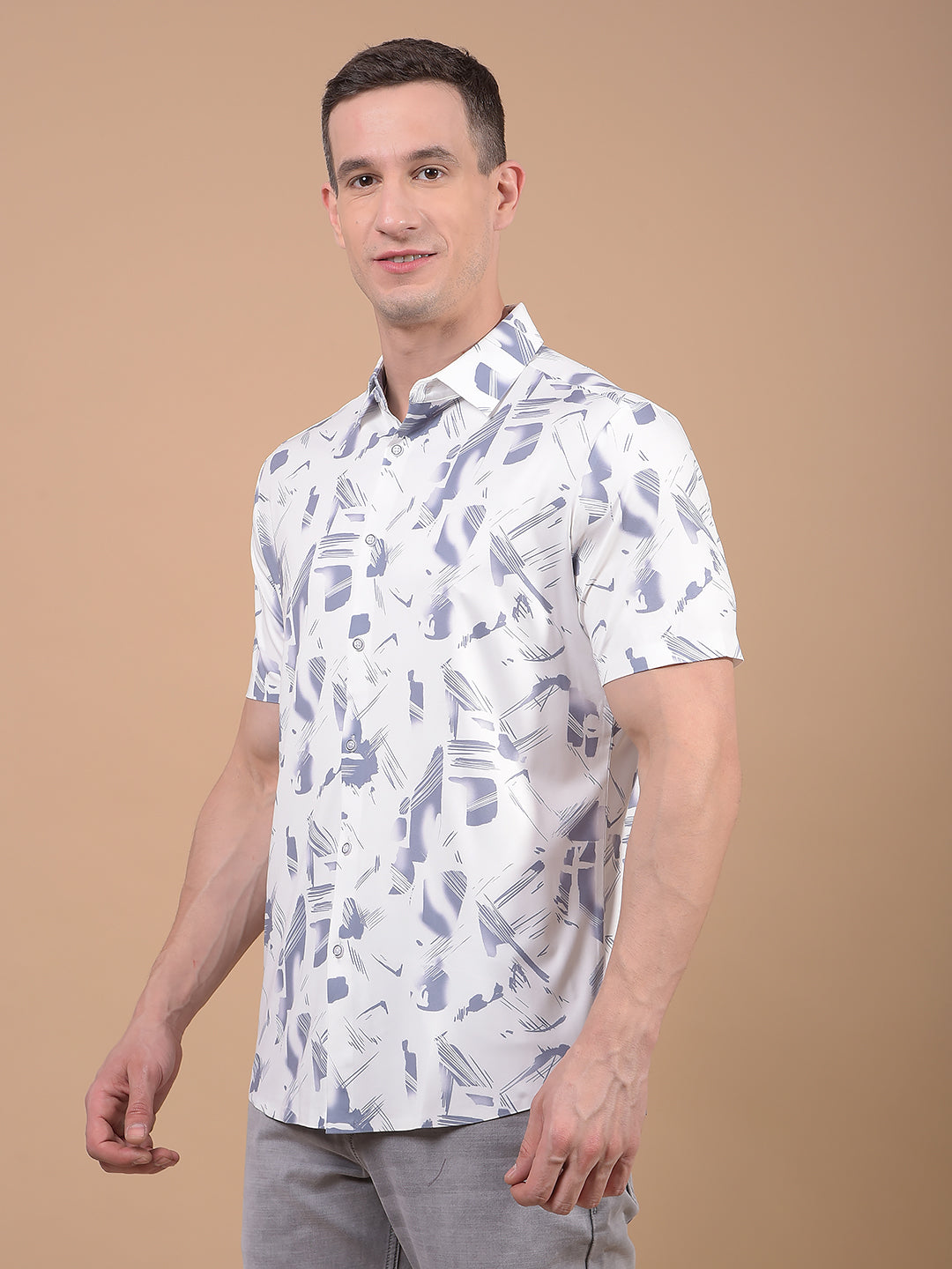 Purple Printed Shirt-Men Shirts-Crimsoune Club