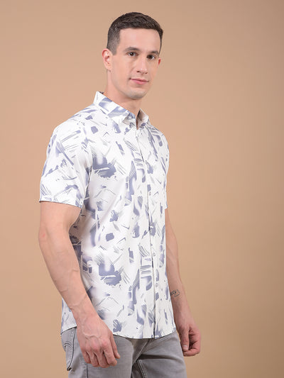 Purple Printed Shirt-Men Shirts-Crimsoune Club