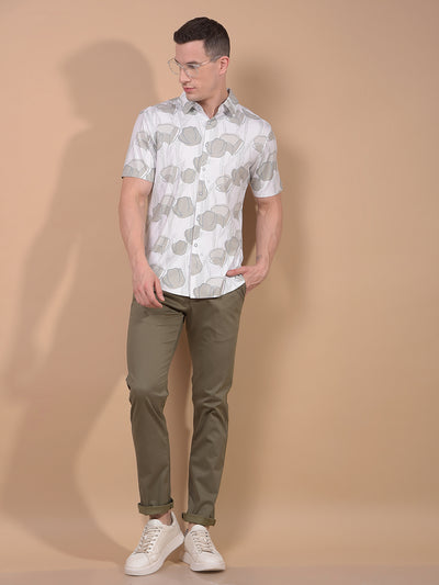 Green Printed Shirt-Men Shirts-Crimsoune Club