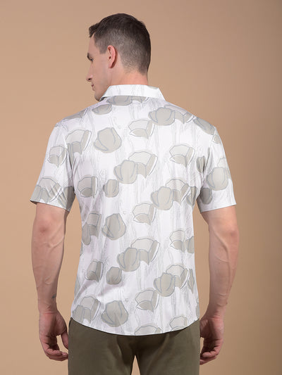 Green Printed Shirt-Men Shirts-Crimsoune Club