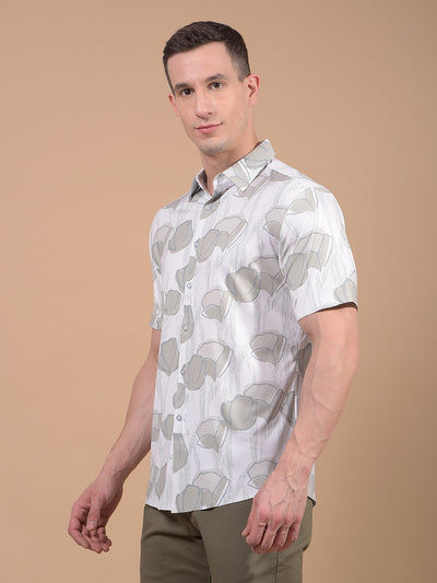 Green Printed Shirt-Men Shirts-Crimsoune Club