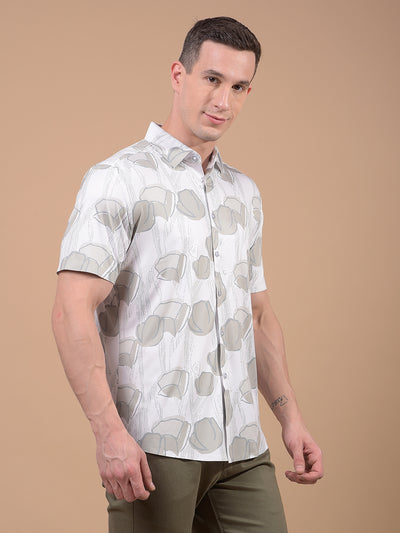 Green Printed Shirt-Men Shirts-Crimsoune Club
