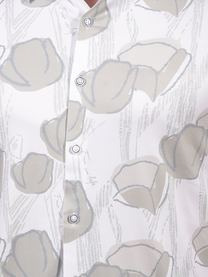 Green Printed Shirt-Men Shirts-Crimsoune Club