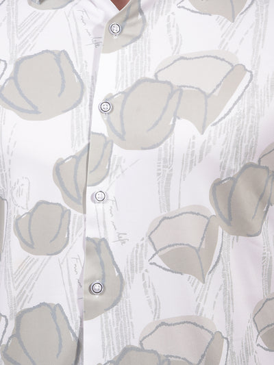 Green Printed Shirt-Men Shirts-Crimsoune Club