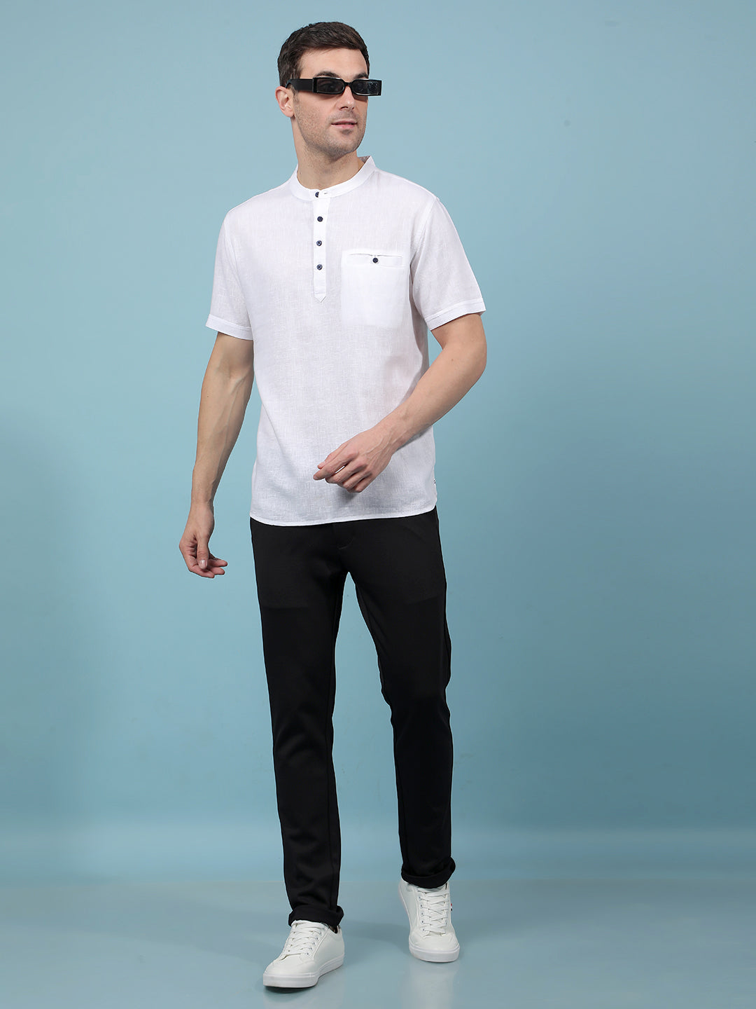 White Linen Kurta-Men Kurtas-Crimsoune Club