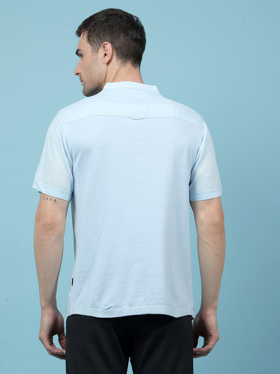 Blue Linen Kurta-Men Kurtas-Crimsoune Club