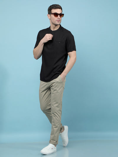 Pink Linen Kurta-Men Kurtas-Crimsoune Club