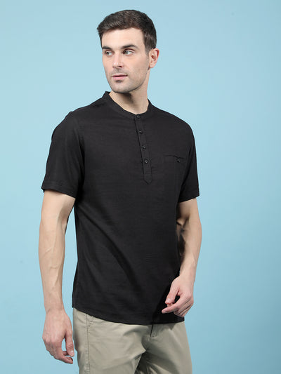 Pink Linen Kurta-Men Kurtas-Crimsoune Club