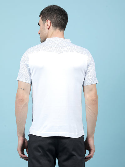 White Printed Kurta-Men Kurtas-Crimsoune Club
