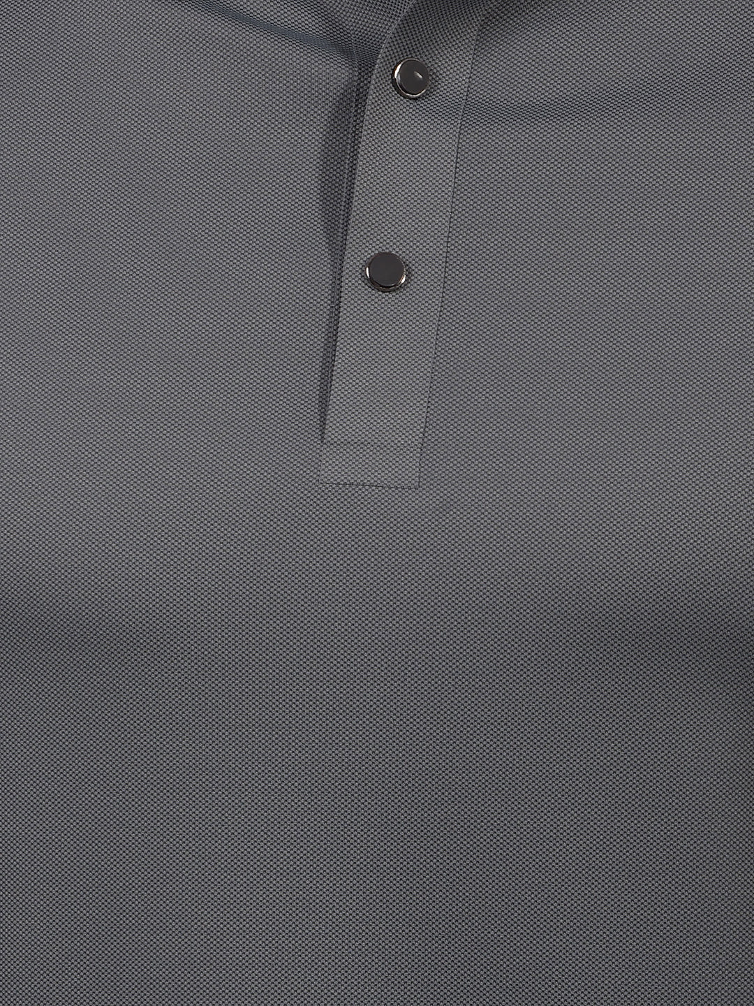 Grey Polo Neck T-Shirt-Men T-Shirts-Crimsoune Club