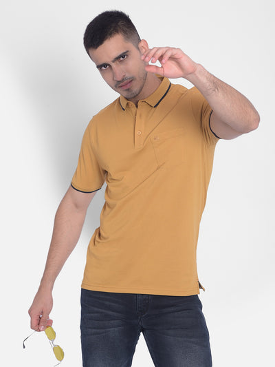 Mustard T-Shirt-Men T-Shirts-Crimsoune Club
