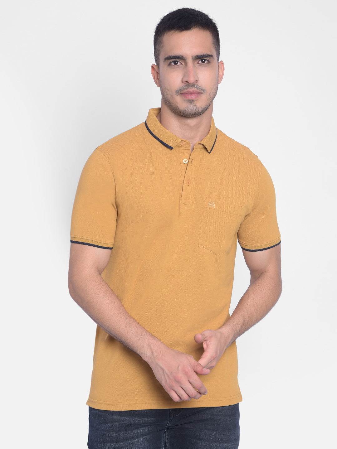 Mustard T-Shirt-Men T-Shirts-Crimsoune Club