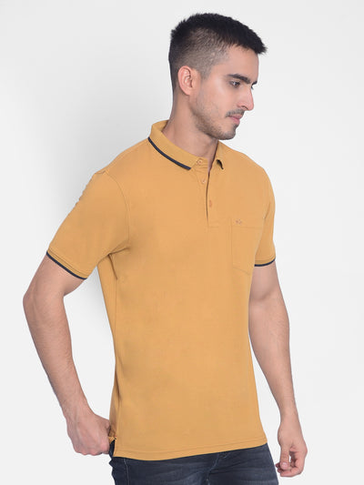 Mustard T-Shirt-Men T-Shirts-Crimsoune Club