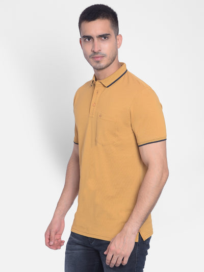 Mustard T-Shirt-Men T-Shirts-Crimsoune Club