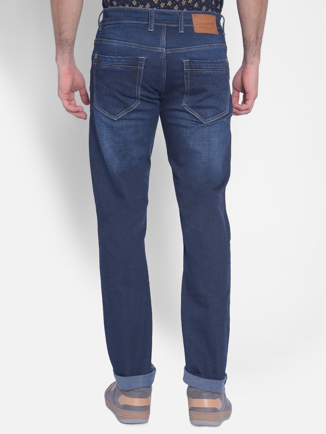 Blue Light Fade Jeans-Men Jeans-Crimsoune Club