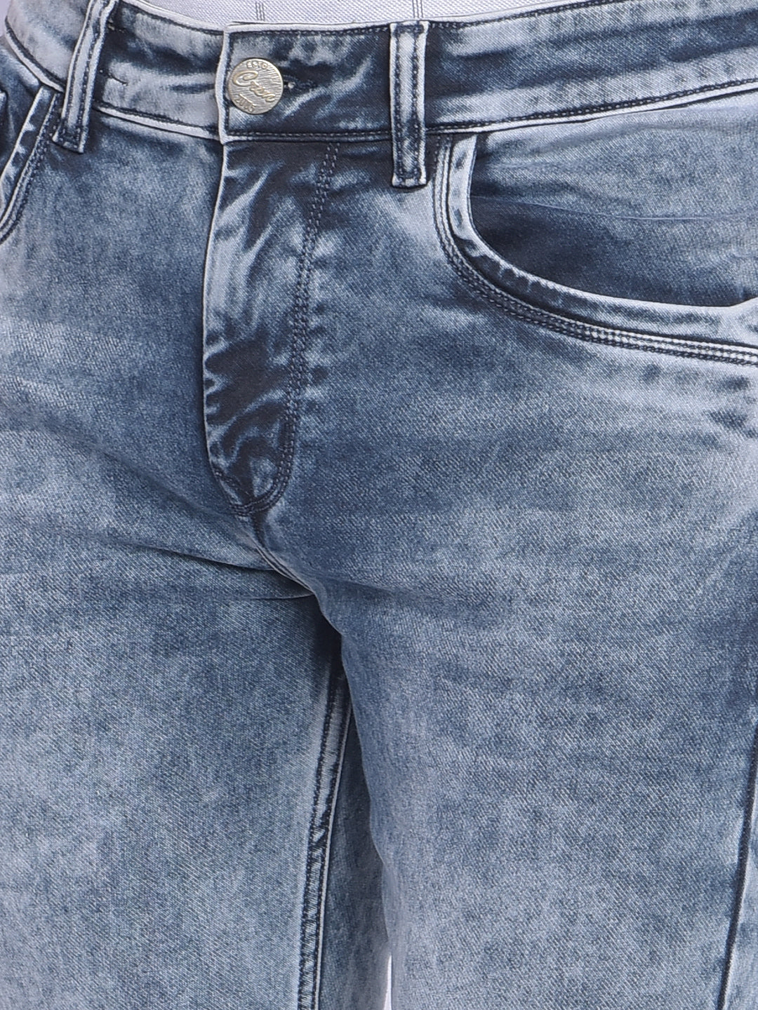 Grey Heavy Fade Skinny Jeans-Men Jeans-Crimsoune Club