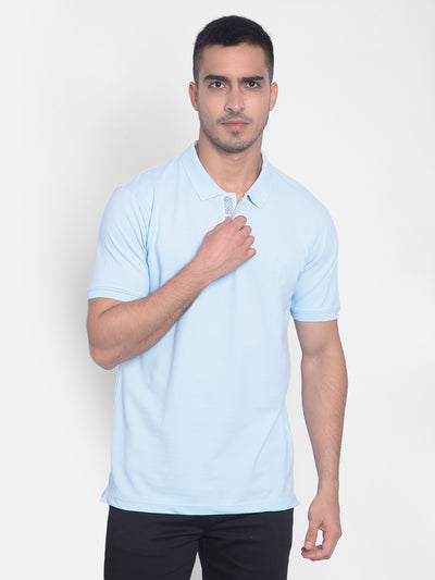 Blue Polo T-Shirt-Men T-Shirts-Crimsoune Club